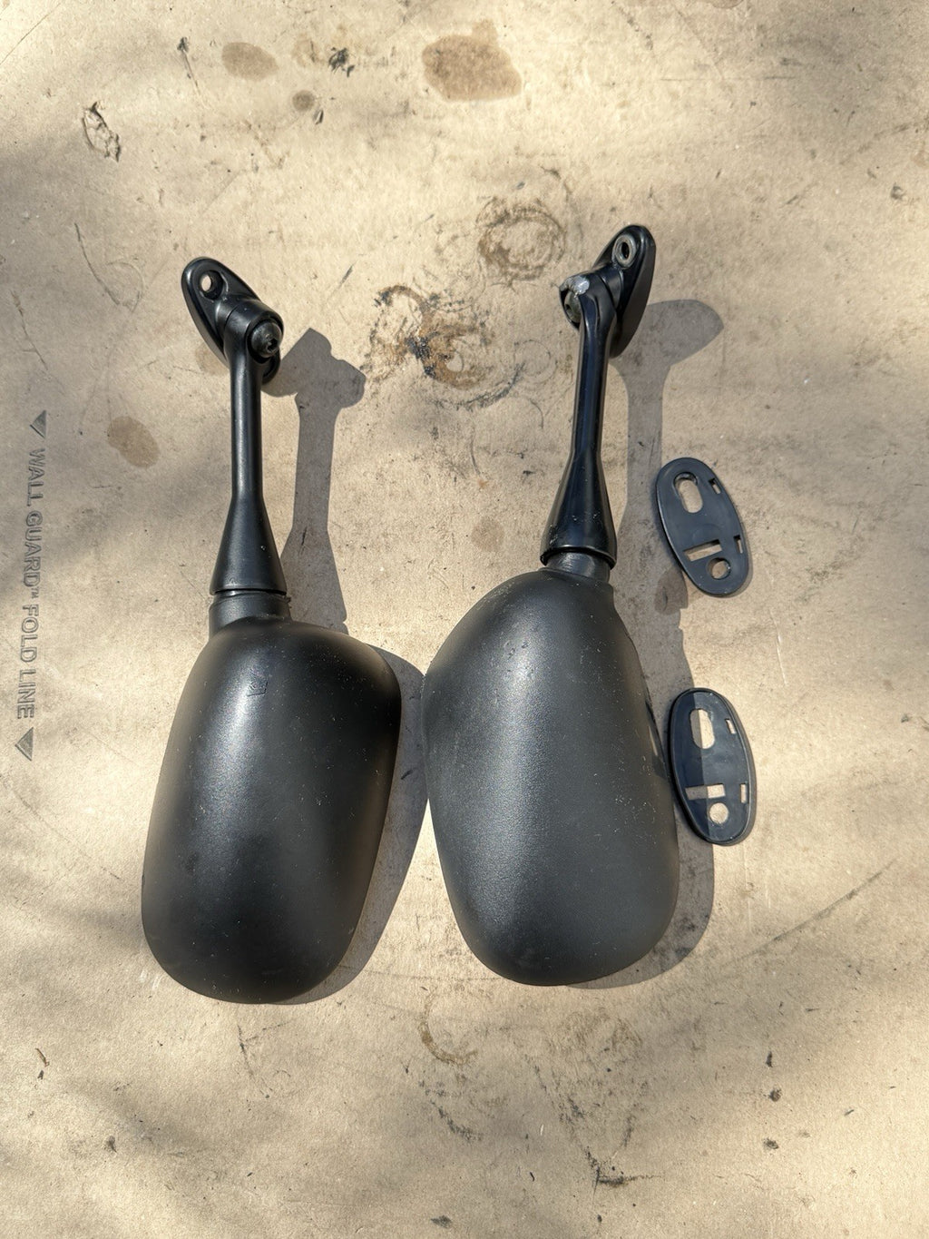 03-16 Honda CBR600RR Aftermarket Black Side Mirrors Pair Aftermarket Replacement