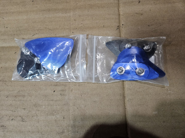 2022-2025 Yamaha YZF-R7 Mirror Block Off Delete Plates Covers CNC Blue Black