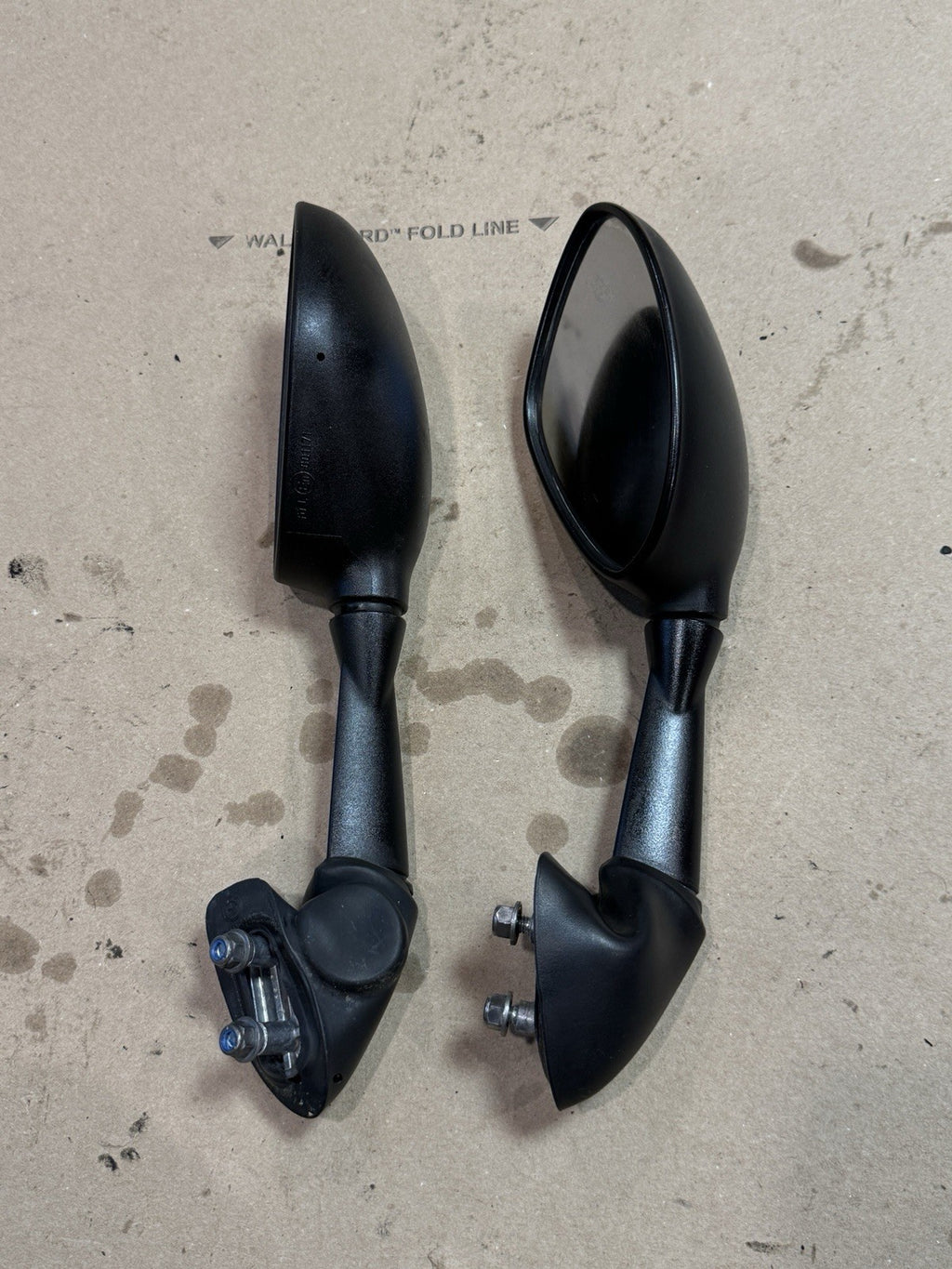 09-14 BMW S1000RR OEM Rear View Mirror Set Pair Mirrors Left Right Side Clip On