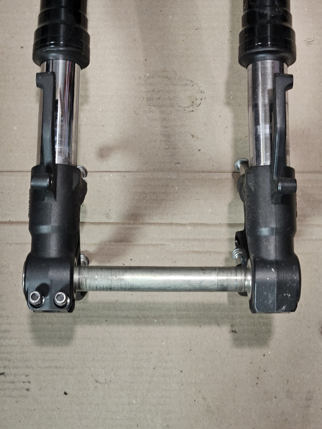 13-18 Kawasaki Ninja 636 ZX6R Front End Forks Tubes Tree Suspension OEM AS-IS