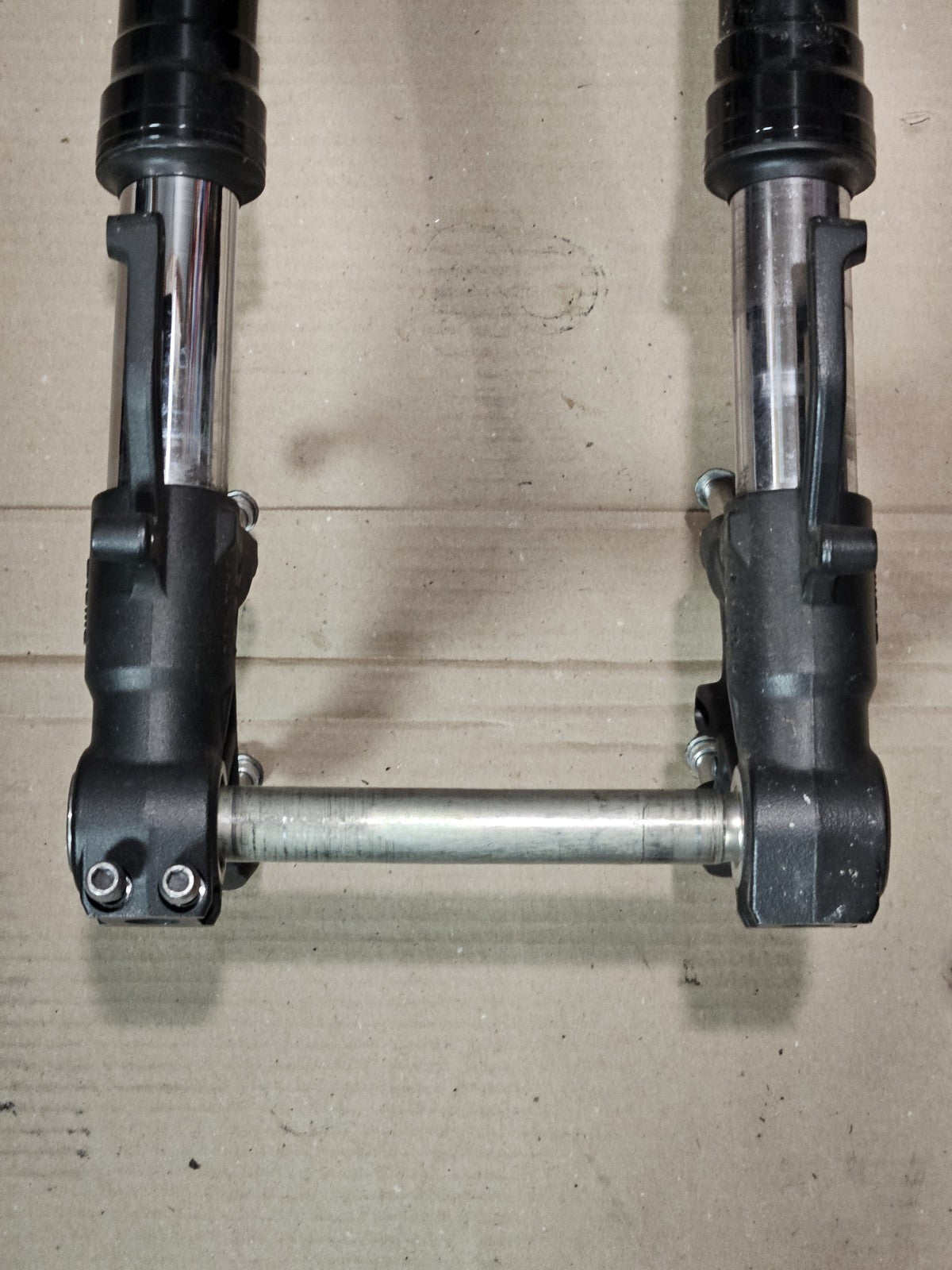 13-18 Kawasaki Ninja 636 ZX6R Front End Forks Tubes Tree Suspension OEM AS-IS