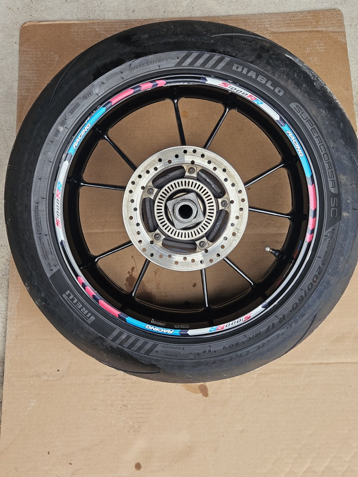 09-14 2014 BMW S1000RR OEM Rear Wheel Rim Factory Wheel Damaged