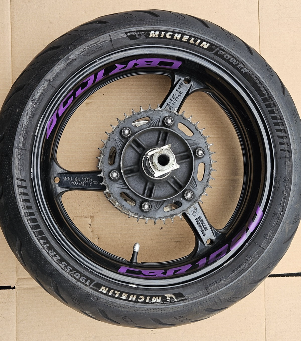 04-19 04 05 06 07 Honda CBR1000RR Cbr 1000 RR Rear Wheel Rims Rim Hub Aluminum