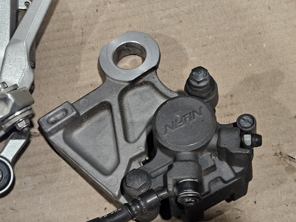 2008 -2016 Yamaha R6 Rear Set OEM Rear Brake Master Cylinder Caliper Bracket
