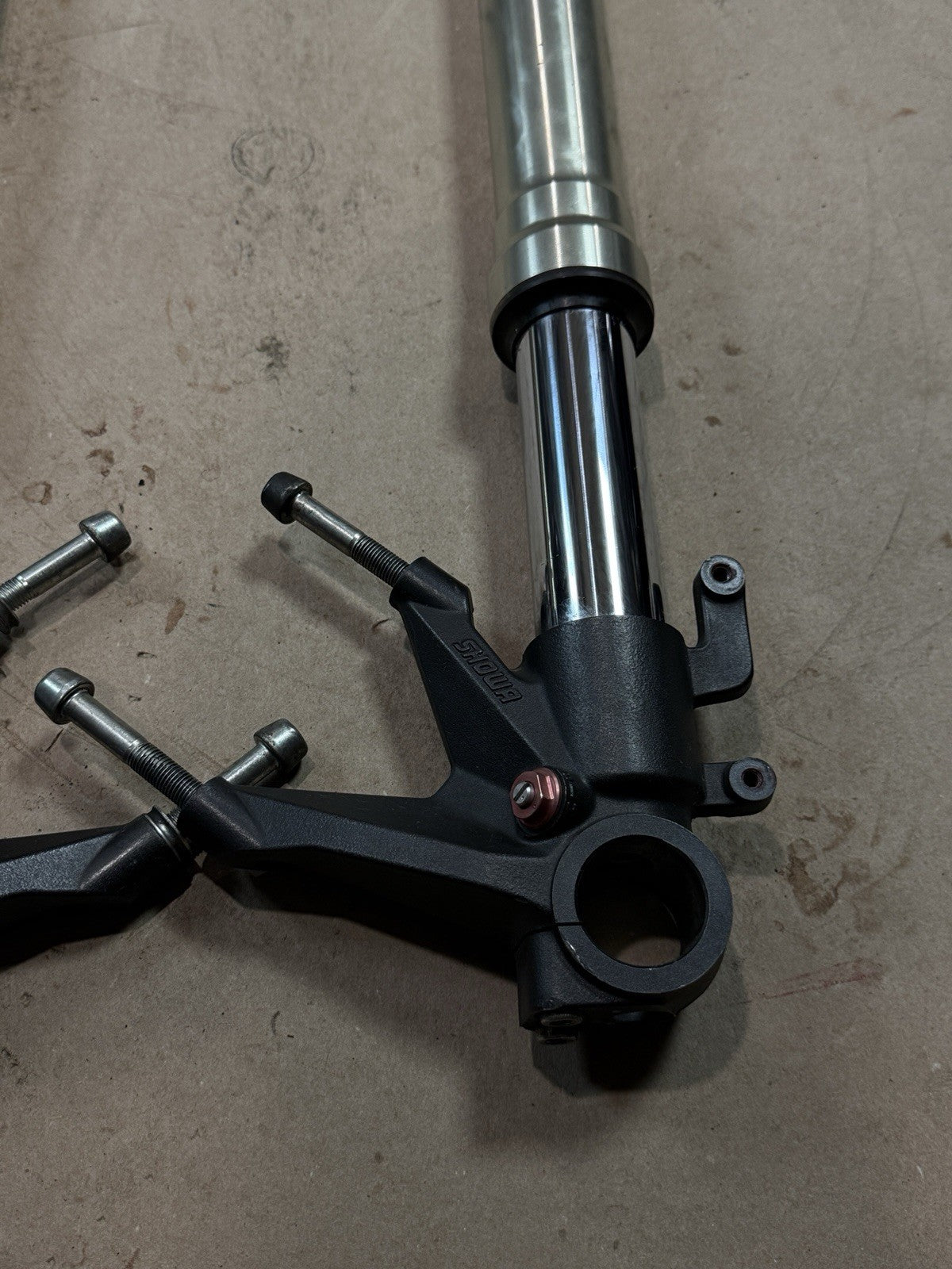 11-13 Ducati 848 1198 Evo SE Front Forks Suspension Assembly DAMAGED BENT OEM