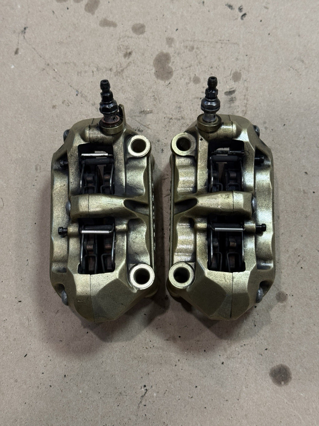 09-14 BMW S1000RR Brembo Front Brake Calipers OEM Gold S 1000 RR Genuine OEM Pad