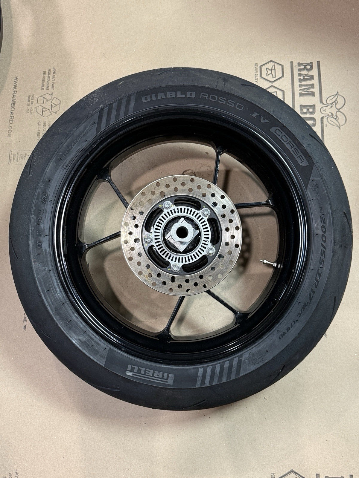 2021-24 Aprilia RSV4 1100 OEM Front & Rear Wheel Rim Set Mounted Tires Straight