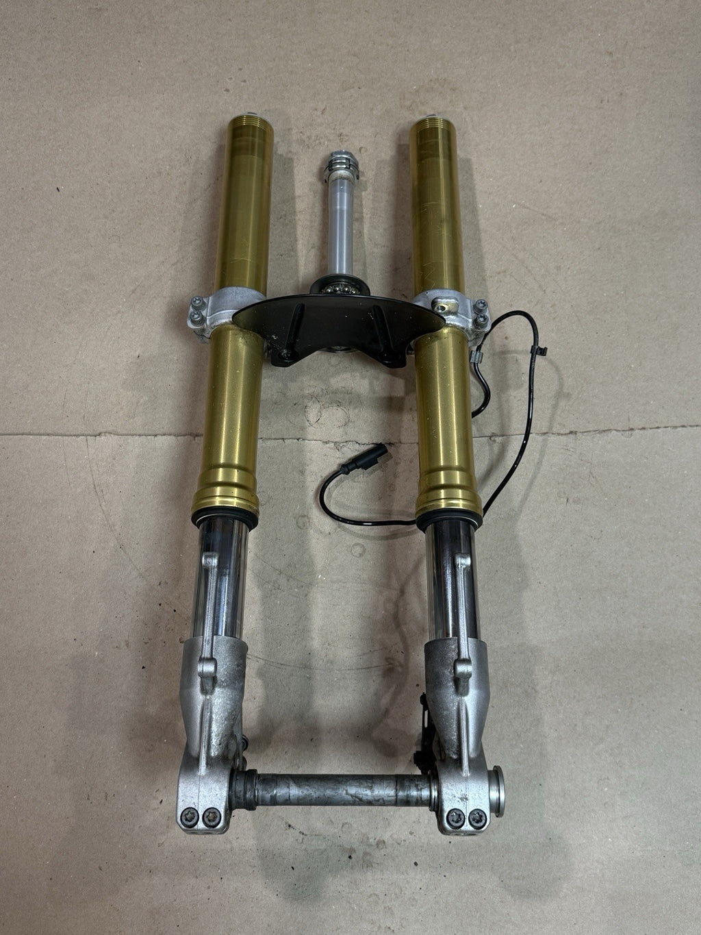 09-14 BMW S1000RR OEM Front Forks Suspension Pair Triple Tree Straight Set
