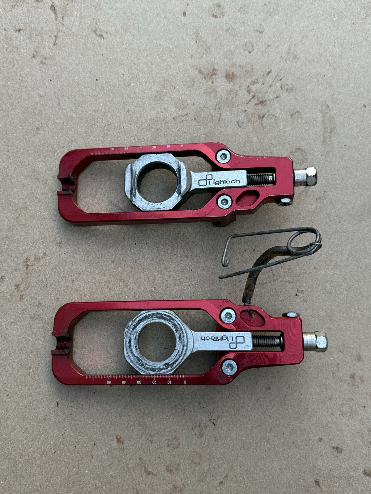 09-16 Suzuki GSXR1000 Lightech Chain Guide Adjusters RED0