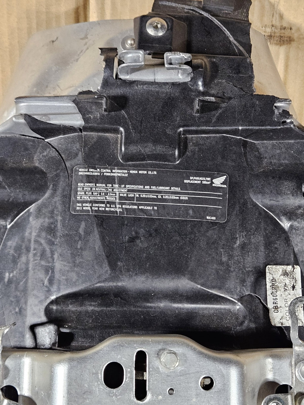 2013 Honda CBR600RR Subframe Complete with Plastic undertray OEM Genuine Rear20