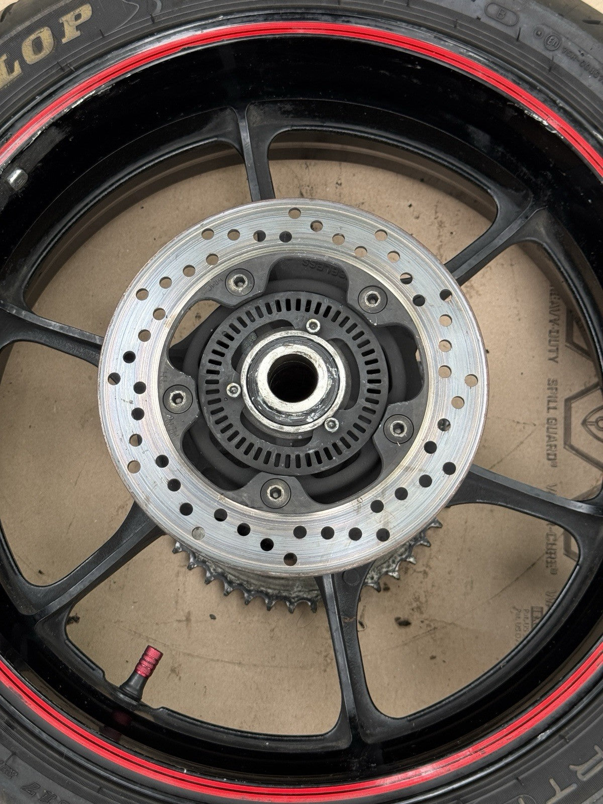 2017-2025 Suzuki GSXR1000 GSXR1000R OEM Front Rear Wheels Rotors Sprocket Hub17