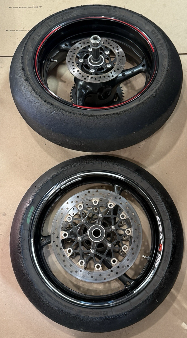 09-16 Suzuki GSXR1000 Front Rear Wheel Rim Set Pair Straight Track OEM Wheels