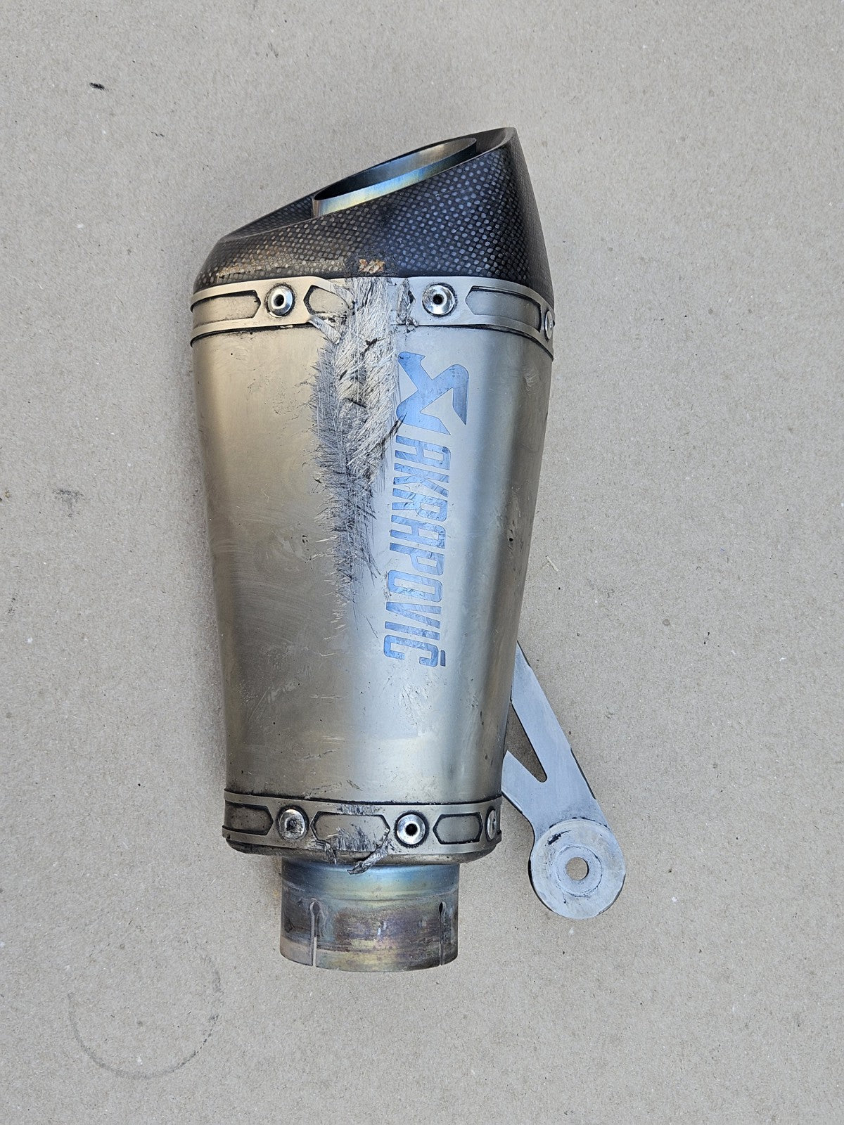 10-14 BMW S1000RR Akrapovic Slip On Exhaust Muffler Conical Pipe Mhas1z001