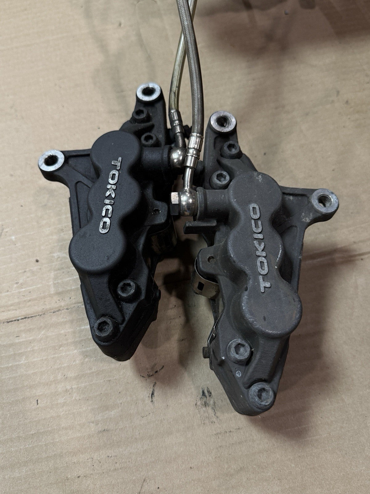 98-99 KAWASAKI NINJA ZX6R RIGHT LEFT FRONT BRAKE CALIPER SET PAIR CALIPERS Lever2