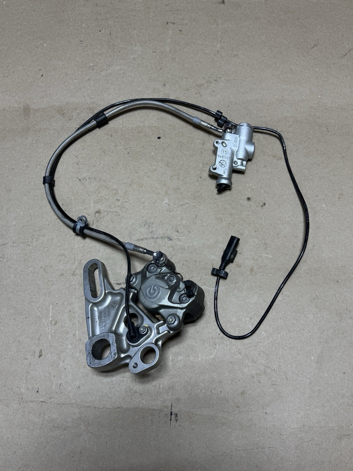 2015-2018 Aprilia RSV4 RR RF OEM Rear Brake Caliper & Master Cylinder Assembly