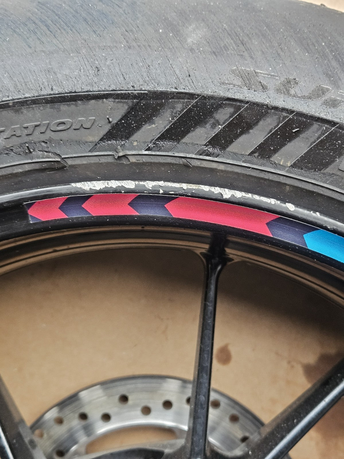 09-14 2014 BMW S1000RR OEM Rear Wheel Rim Factory Wheel Damaged