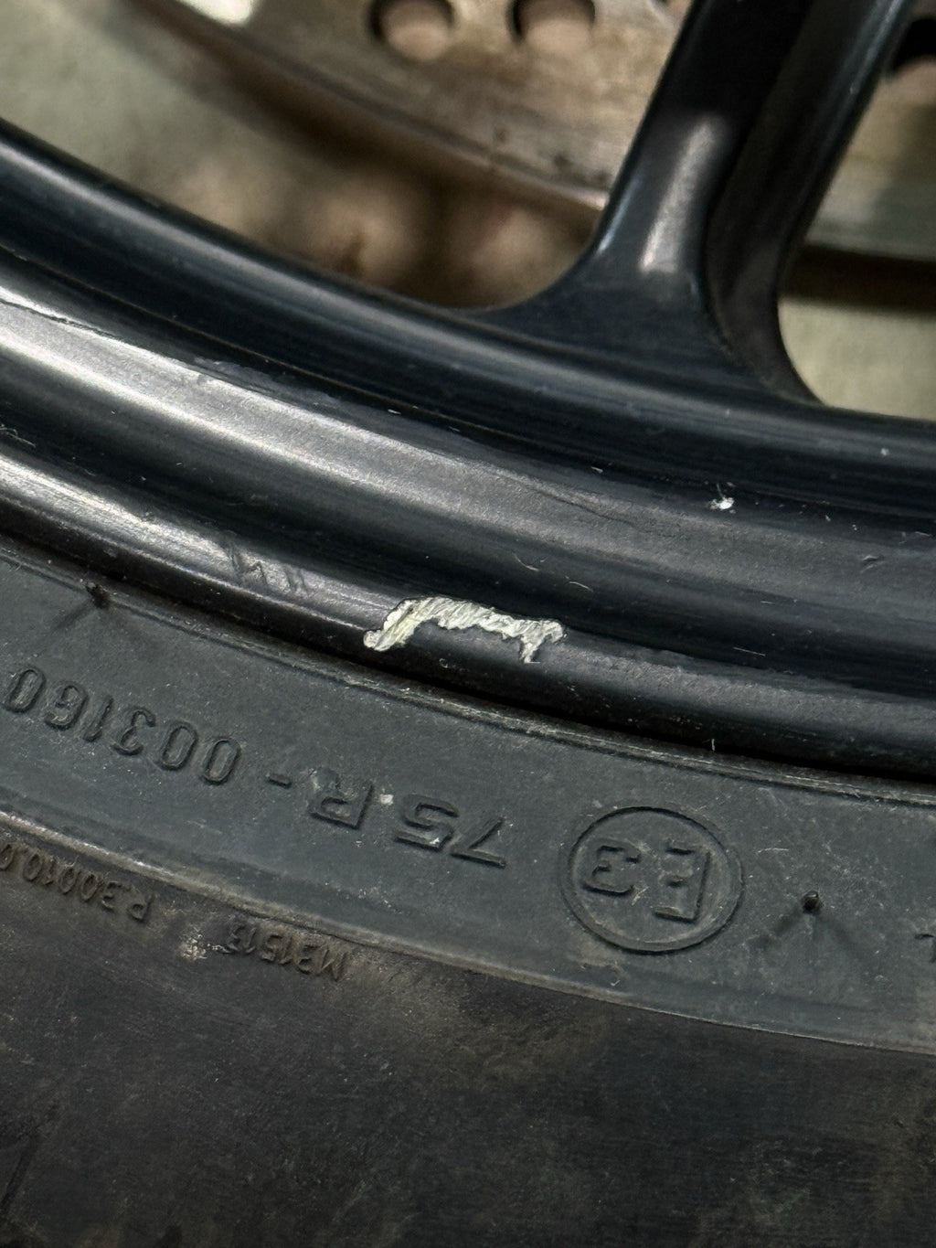 2011-13 Ducati 848 Evo 1098 1198 OEM Front Wheel Rim W/ Tire DENTED Damaged