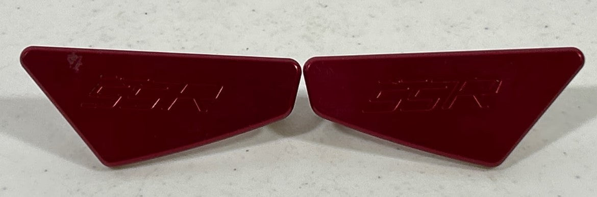 Ducati Panigale 1199 1299 CNC Billet Mirror Block Off Plates Pair Red Set