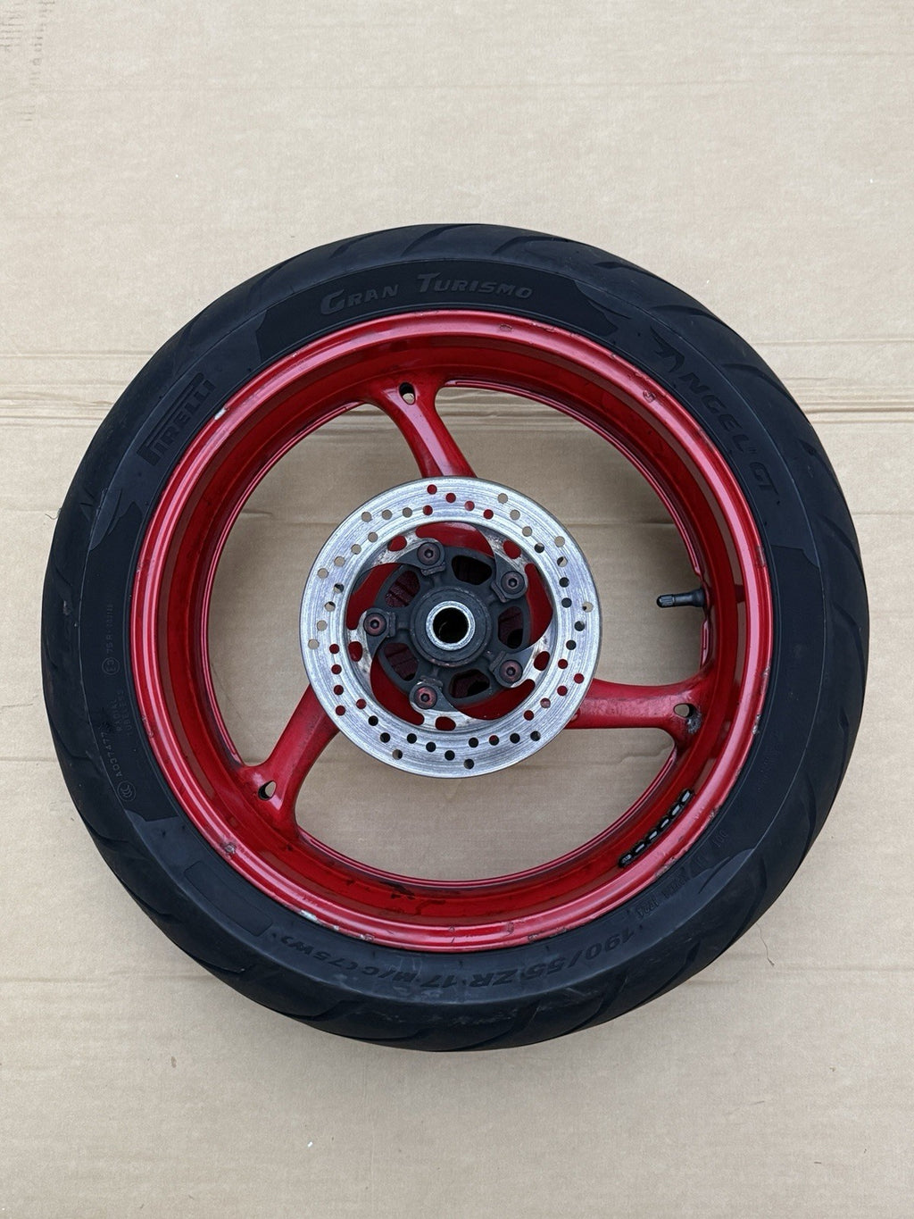 11-25 Suzuki Gsxr600 GSXR750 Front Rear Wheel Back Rim Set OEM Red Painted20
