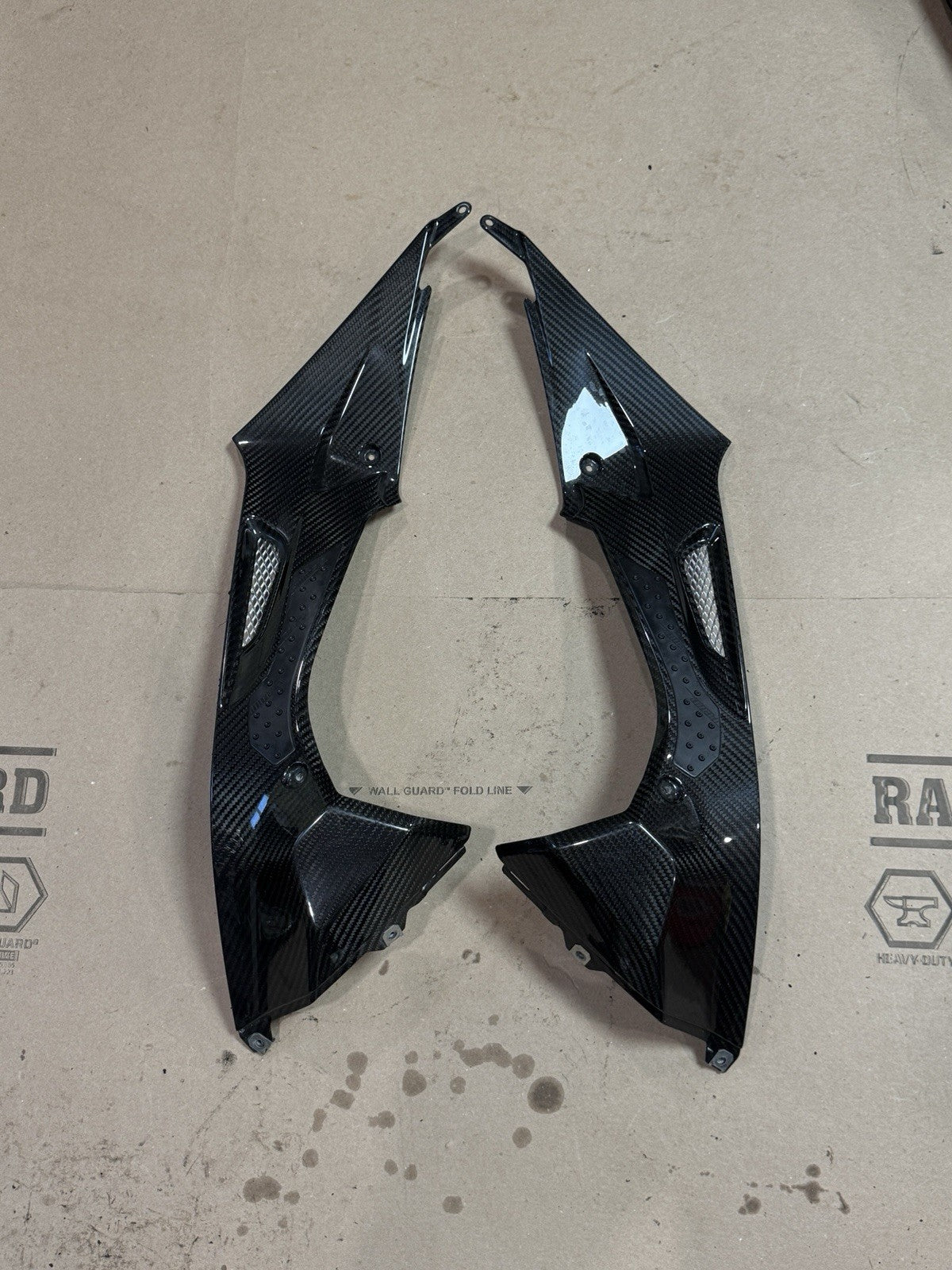 2010-2014 BMW S1000RR Right Left Gas Tank Fairings Covers Cowls Set Carbon Fiber