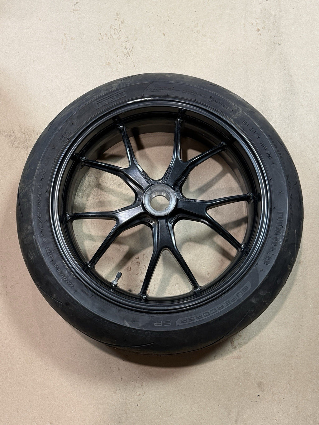 2011-13 Ducati 848 Evo 1098 1198 Rear Wheel Rim W/ Mounted Tire OEM Straight Tru