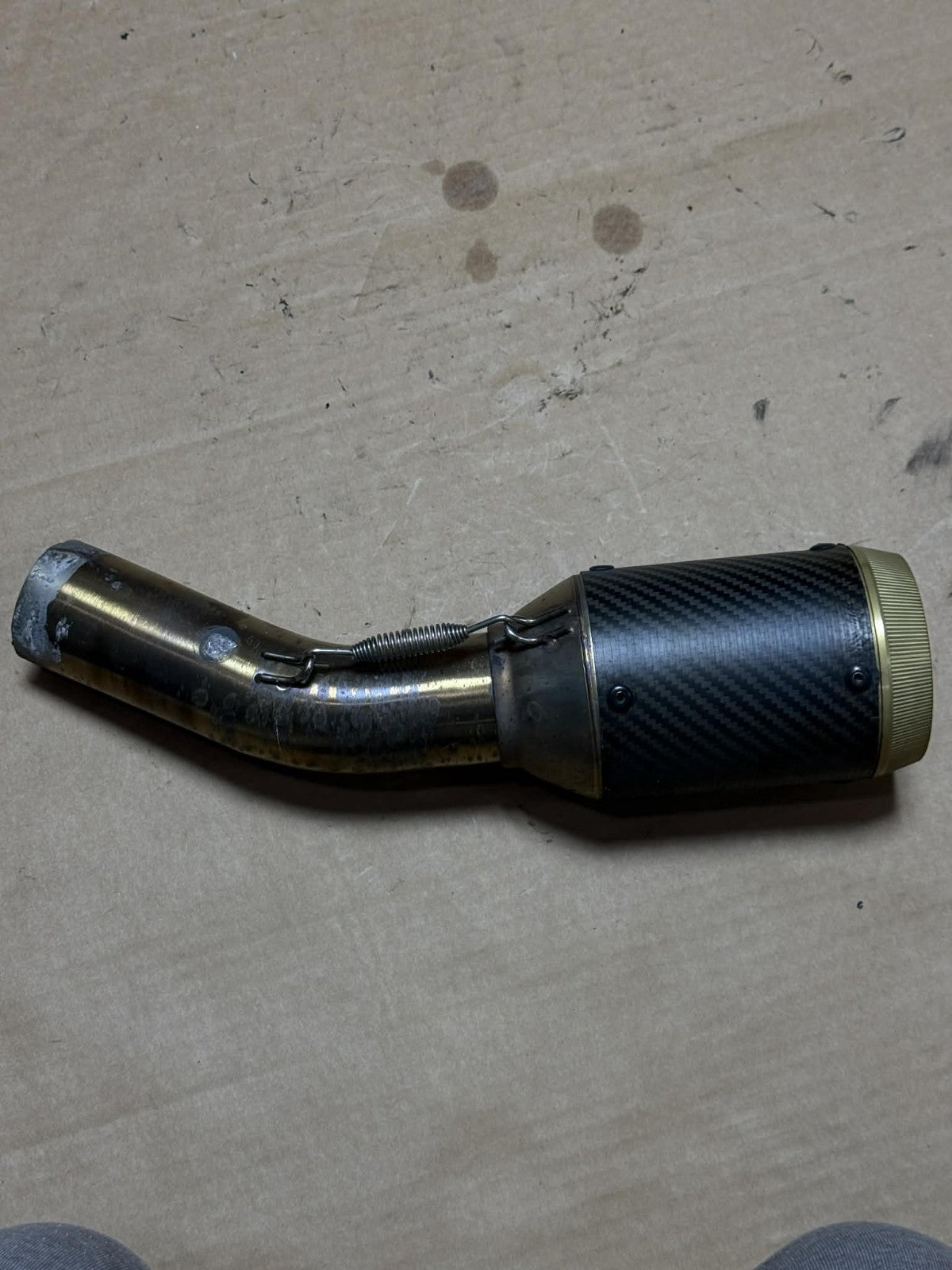 Exhaust Muffler SLIP On Fit for Kawasaki Ninja ZX6R ZX-6R ZX636 2019-2023