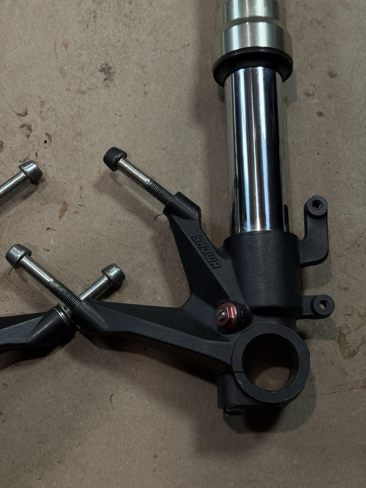 11-13 Ducati 848 1198 Evo SE Front Forks Suspension Assembly DAMAGED BENT OEM
