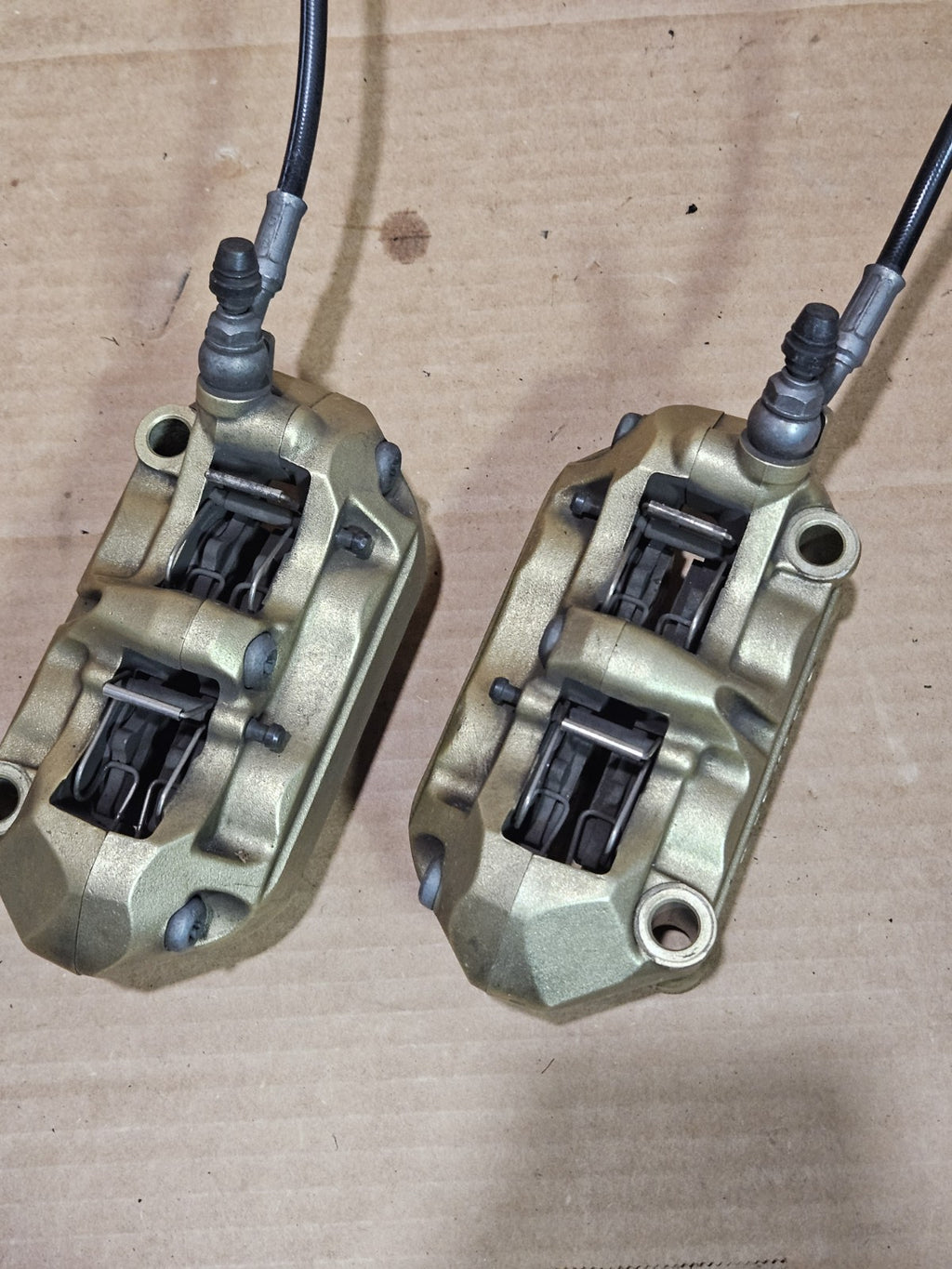 11-14 BMW S1000RR OEM Brembo Front Brake Calipers Pair Left Right Radial Mount