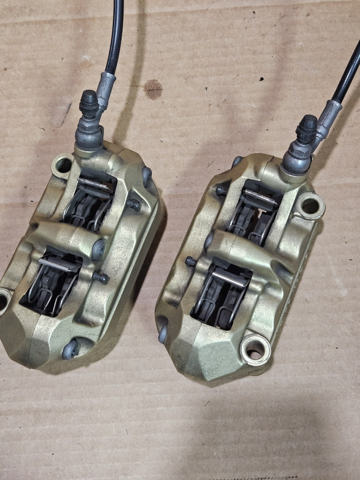 11-14 BMW S1000RR OEM Brembo Front Brake Calipers Pair Left Right Radial Mount