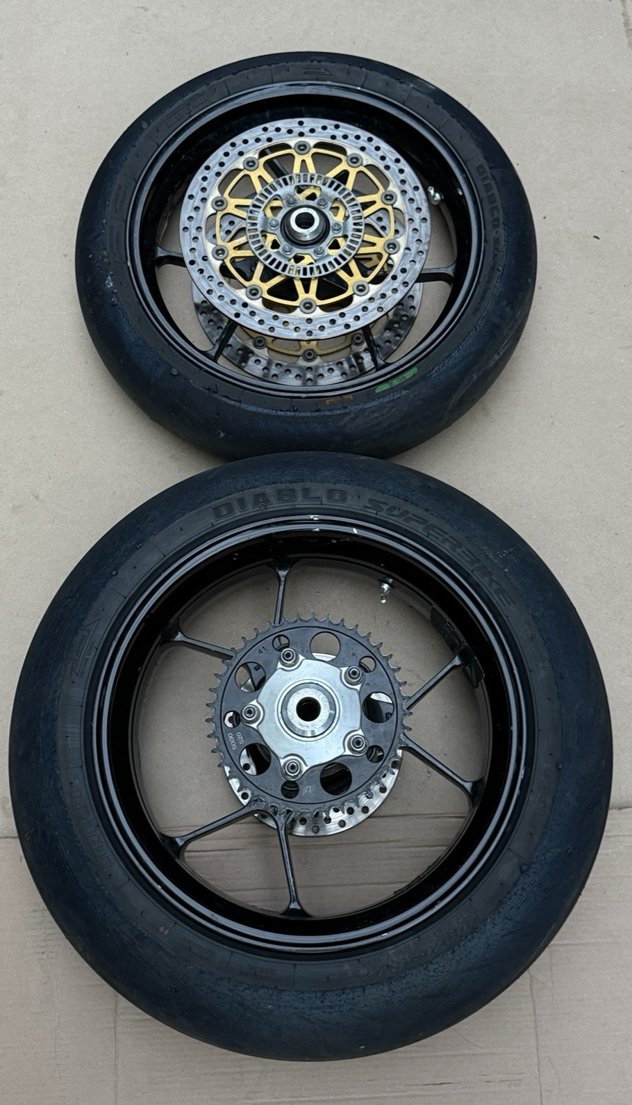 15-20 Aprilia RSV4 Tuono RR OEM Front Rear Wheel Rim Rotor Sprocket Set