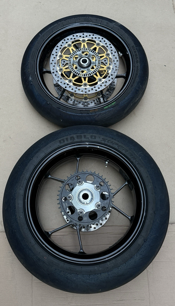 15-20 Aprilia RSV4 Tuono RR OEM Front Rear Wheel Rim Rotor Sprocket Set