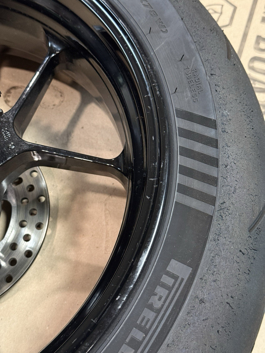 2021-24 Aprilia RSV4 1100 OEM Front & Rear Wheel Rim Set Mounted Tires Straight