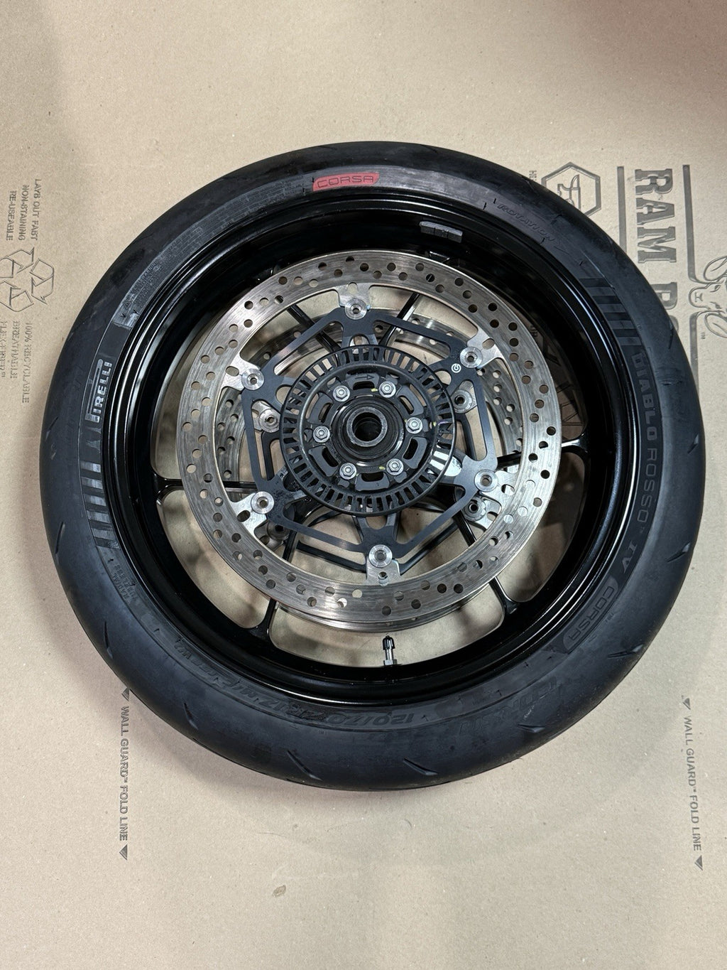 2021-24 Aprilia RSV4 1100 OEM Front & Rear Wheel Rim Set Mounted Tires Straight