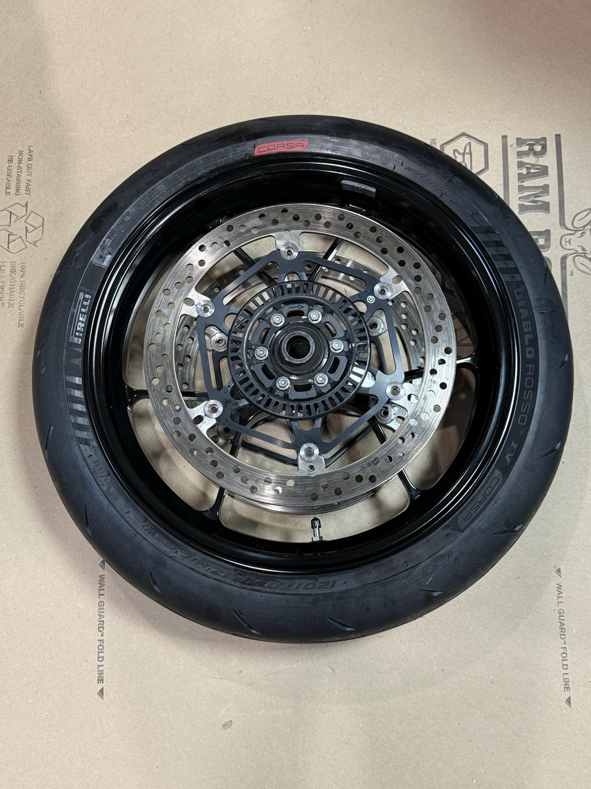 2021-24 Aprilia RSV4 1100 OEM Front & Rear Wheel Rim Set Mounted Tires Straight