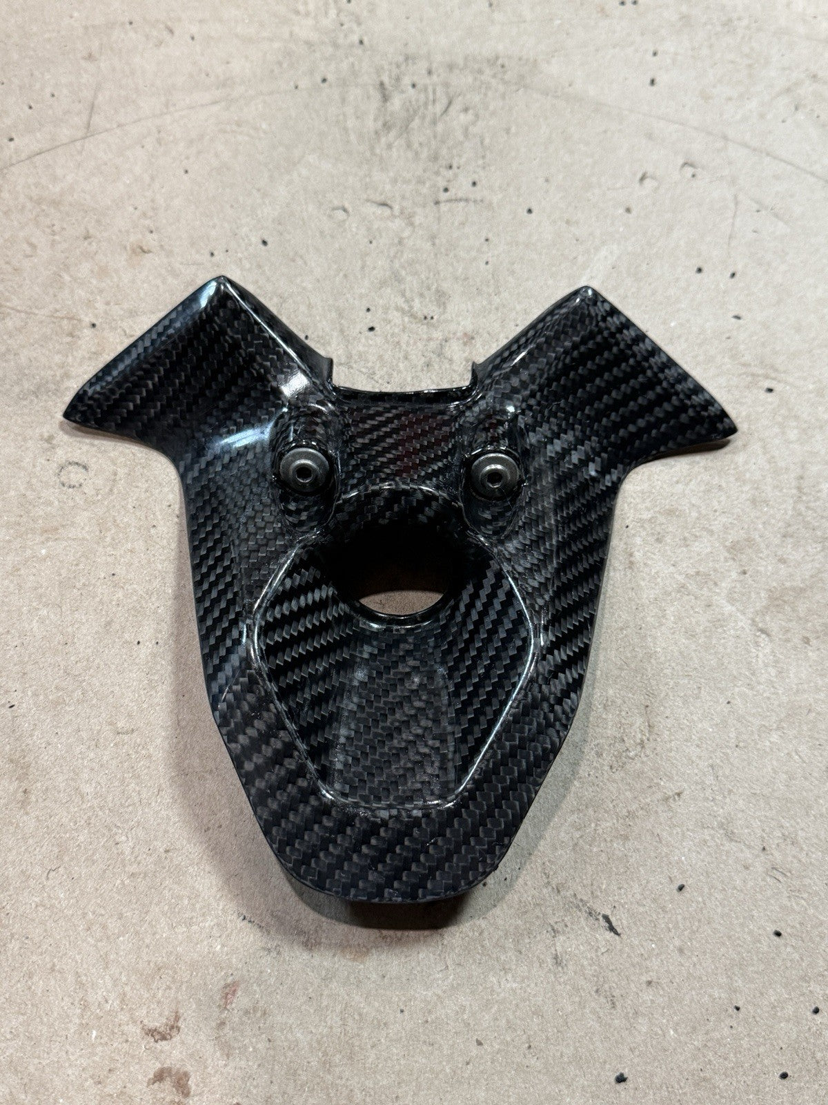 2007-2013 Ducati 848 1098 1198 OEM Carbon Fiber Fuel Gas Tank Ignition Key Cover2