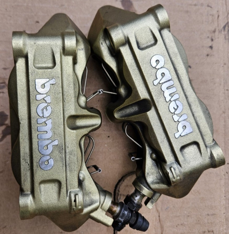 15-18 BMW S1000RR S1000 RR OEM Gold Brembo Front Brake Calipers Pair 341177147830