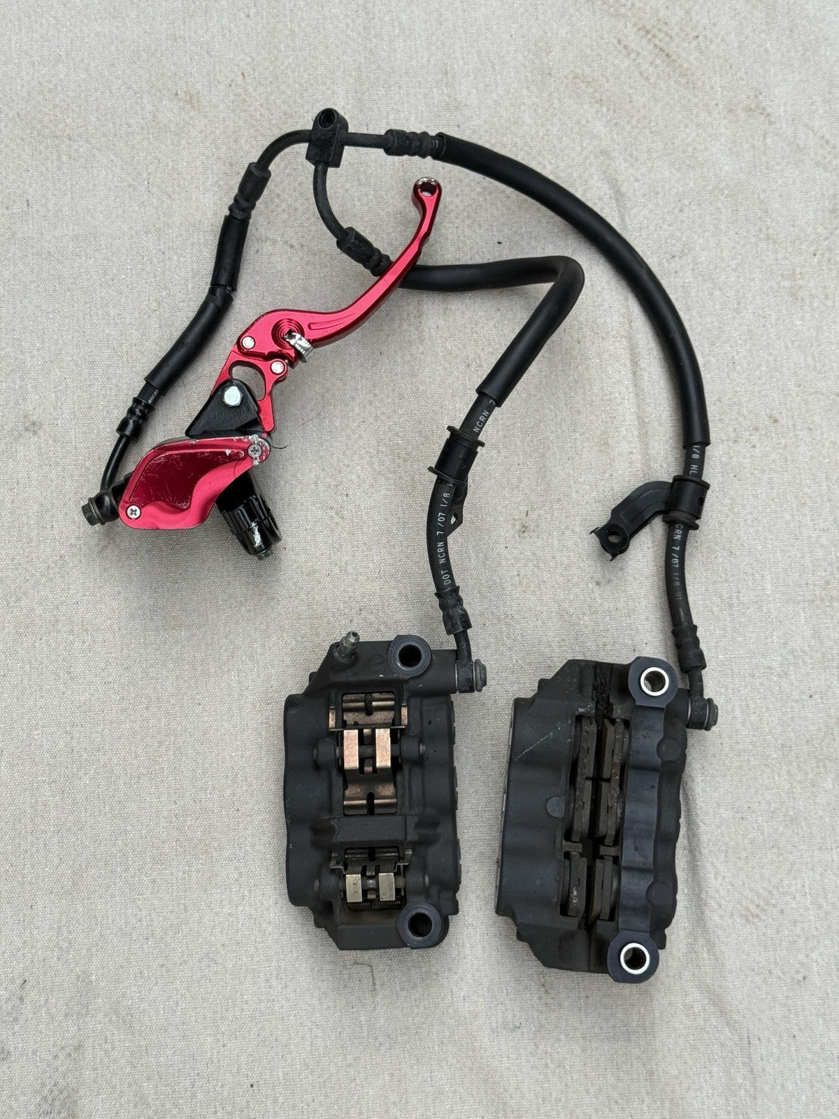 2007-2008 Yamaha YZF-R1 R1 OEM Front Brake Calipers L&R Master Cylinder Radial 23
