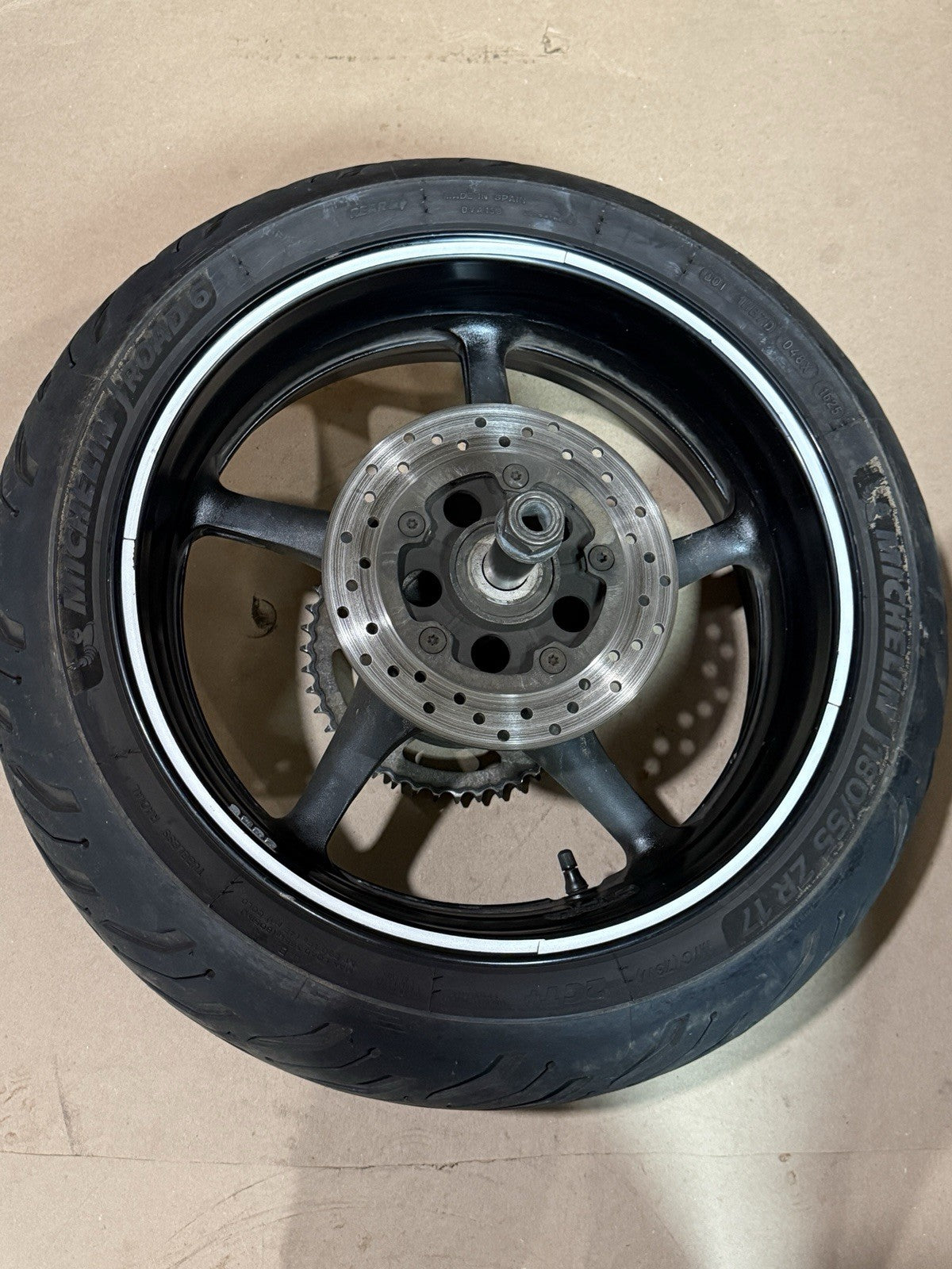 08-16 Yamaha YZF R6 YZFR6 OEM Front Rear Wheels Rims Rotors Sprocket Hub