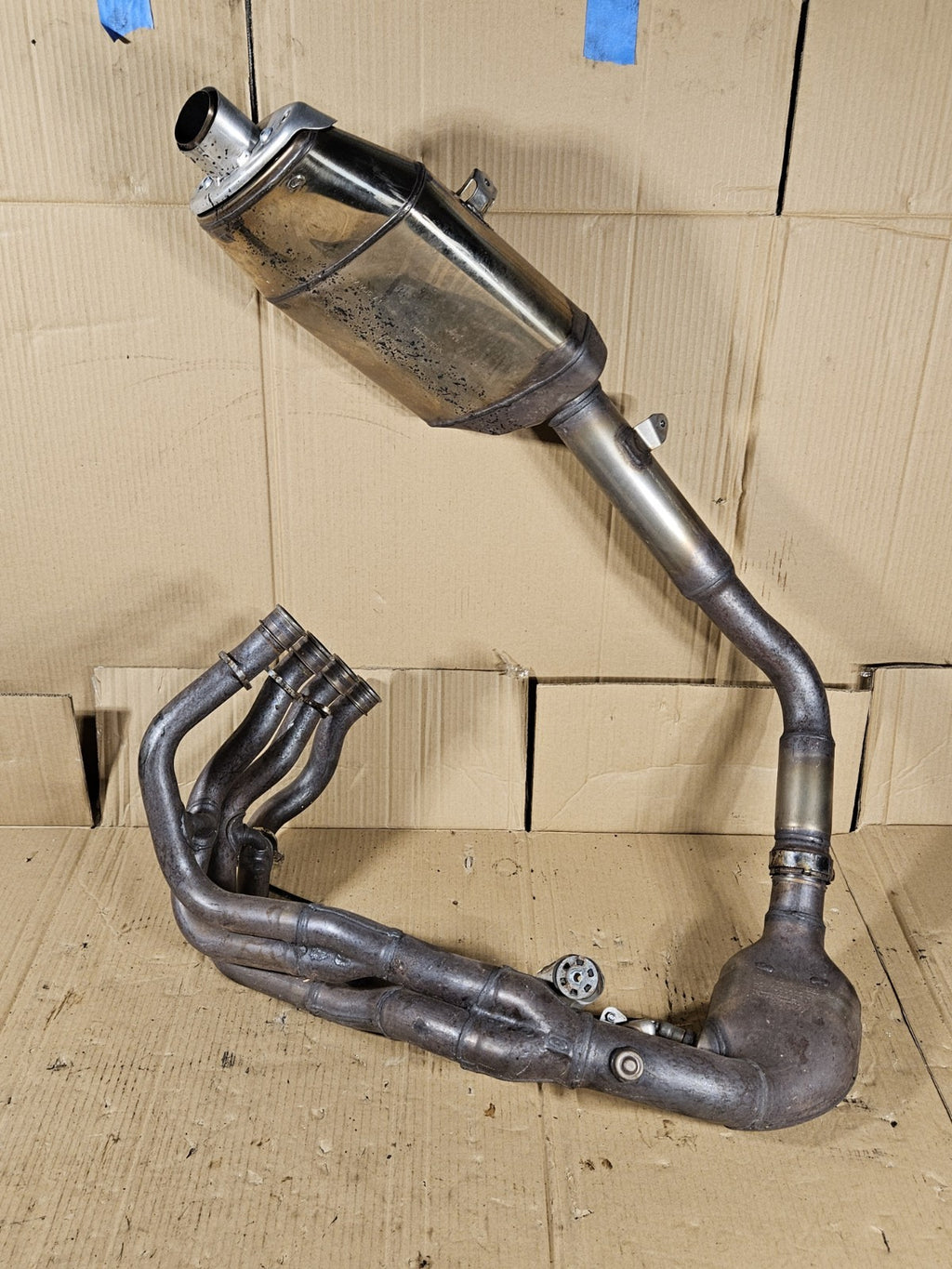 2013 Honda CBR600RR Exhaust Headers and Muffler with Headers OEM 18305-MJC-3051