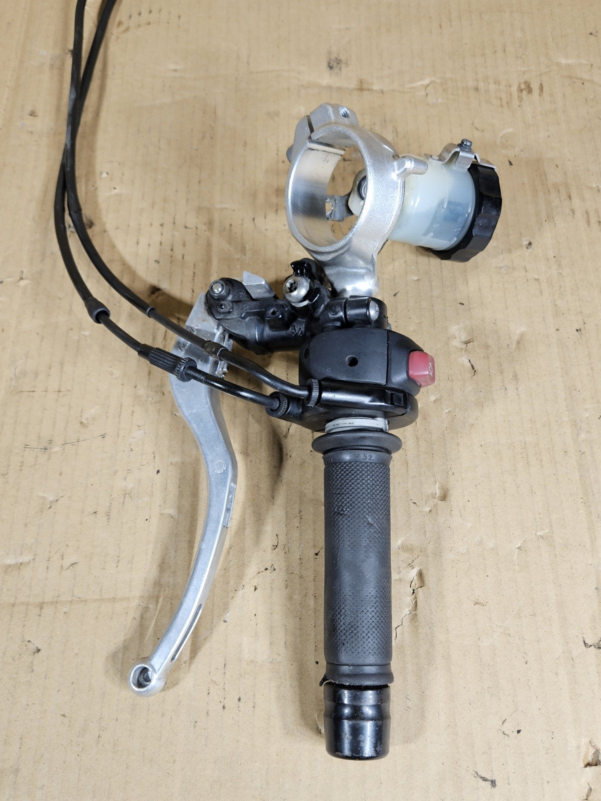 09-14 BMW S1000RR OEM Right Clip On Throttle Brake Master Cylinder Heated Grip8