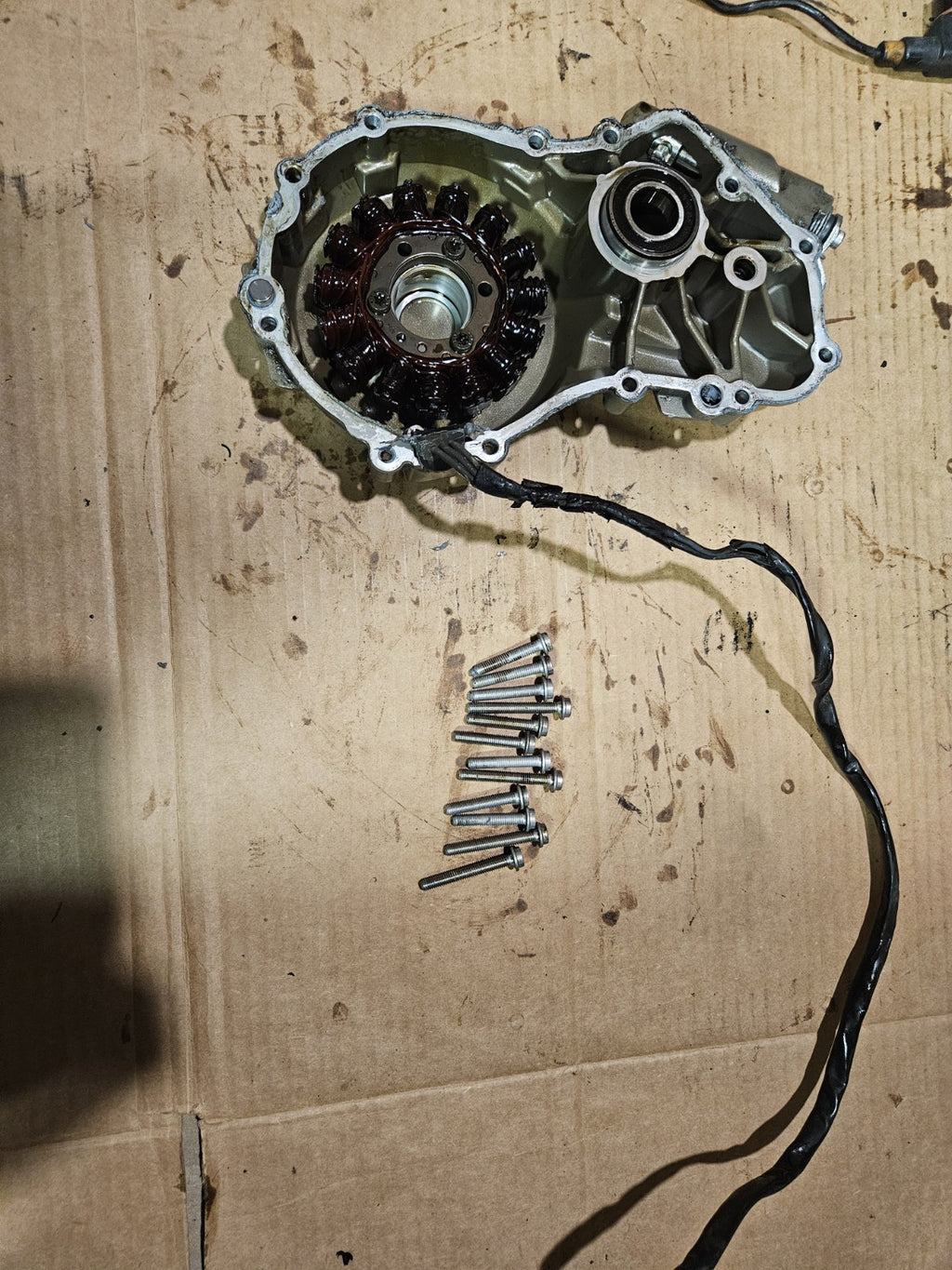 09-19 2014 BMW S1000RR OEM Engine Stator Generator Magneto Cover Left Case Cover