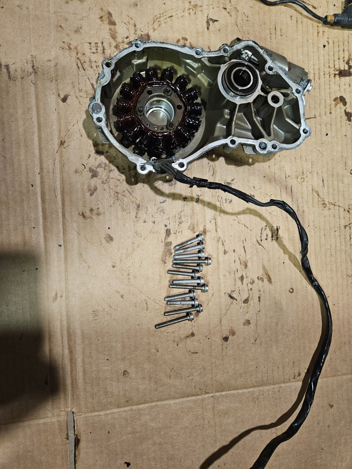 09-19 2014 BMW S1000RR OEM Engine Stator Generator Magneto Cover Left Case Cover