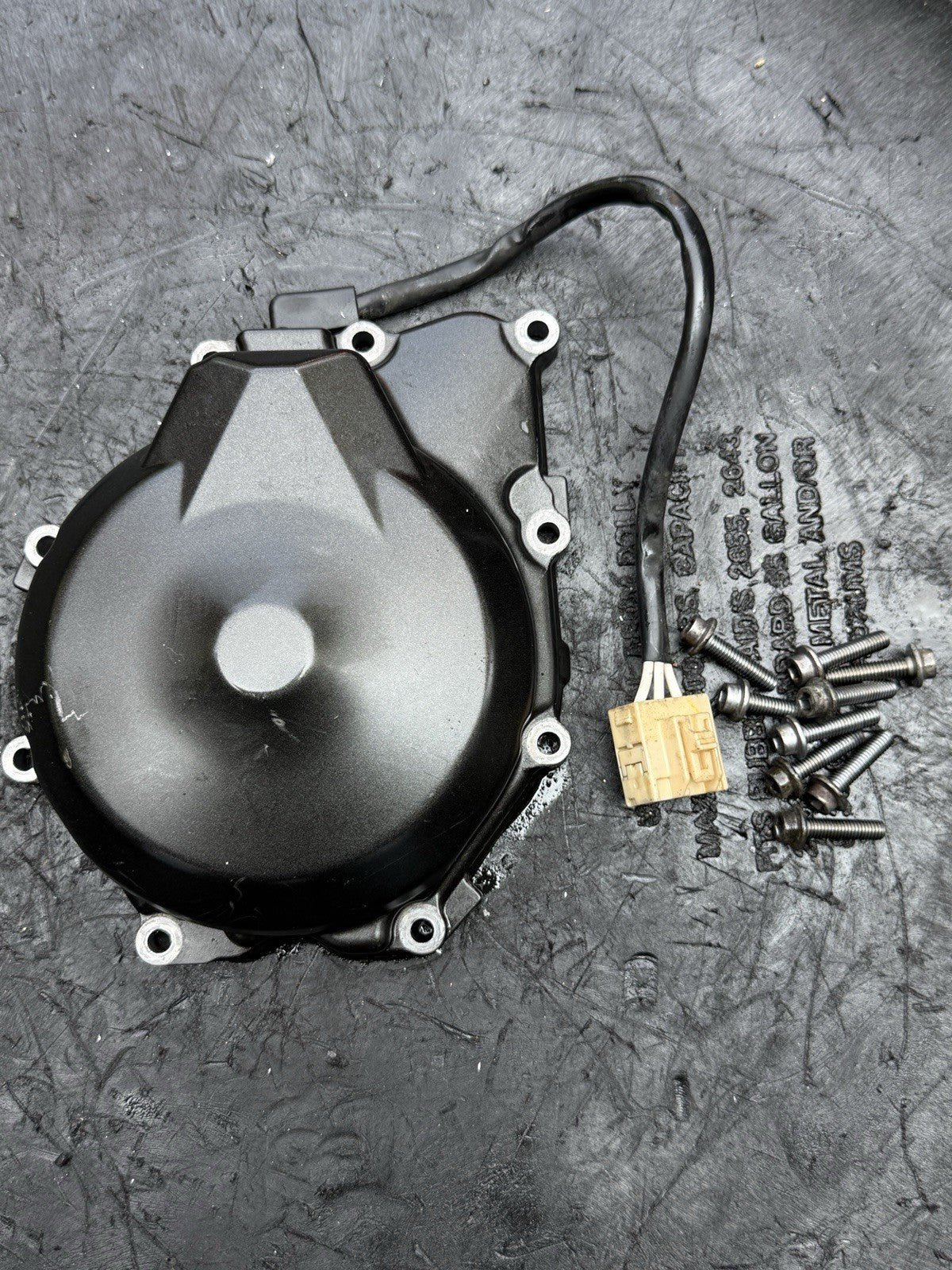 2009 08-16 YAMAHA YZF R6 STATOR MAGNETO ALTERNATOR GENERATOR COVER Complete7