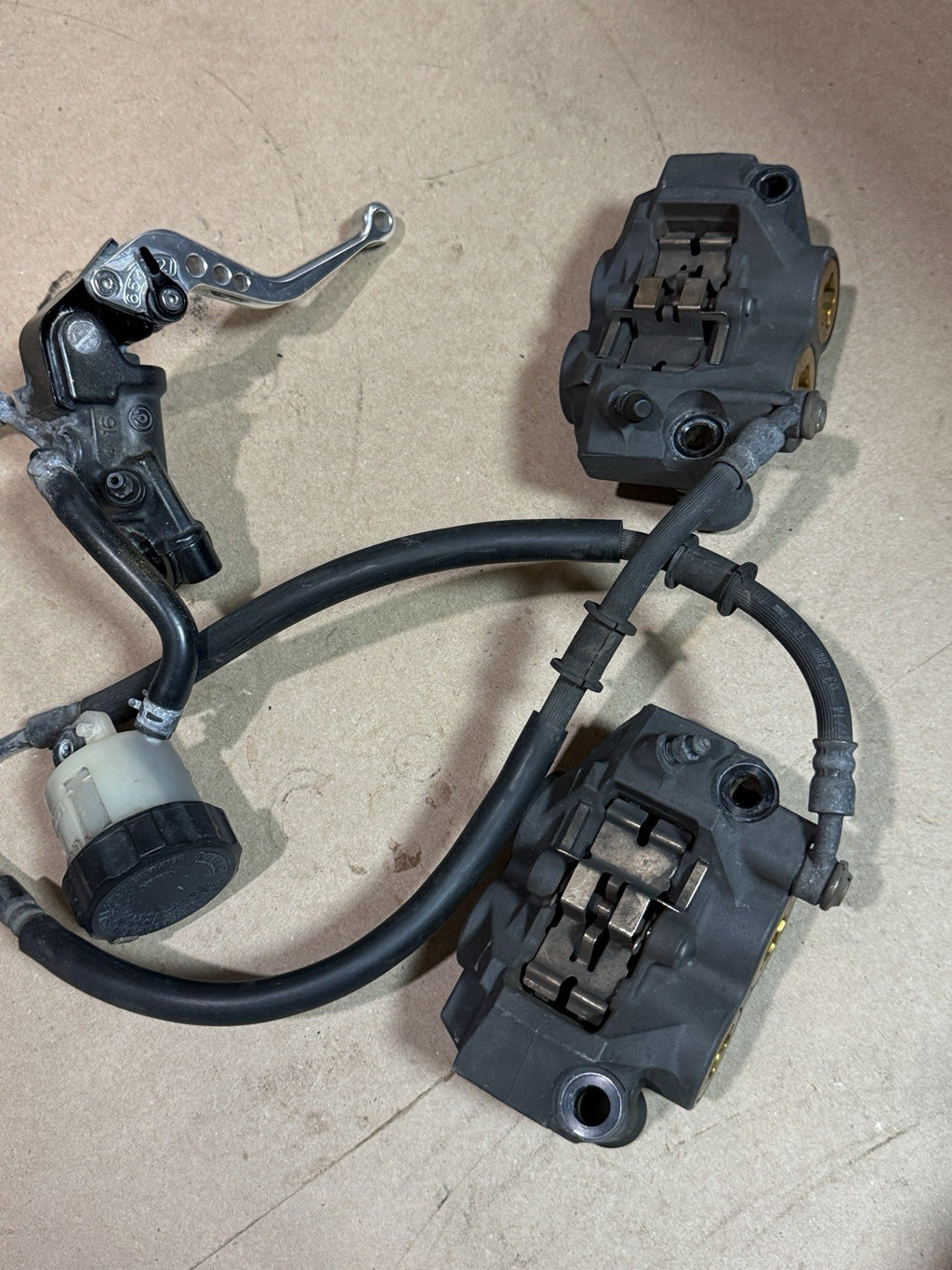 08-16 Yamaha YZF-R6 OEM Front Brake Calipers & Brembo Master Cylinder 2008-2016