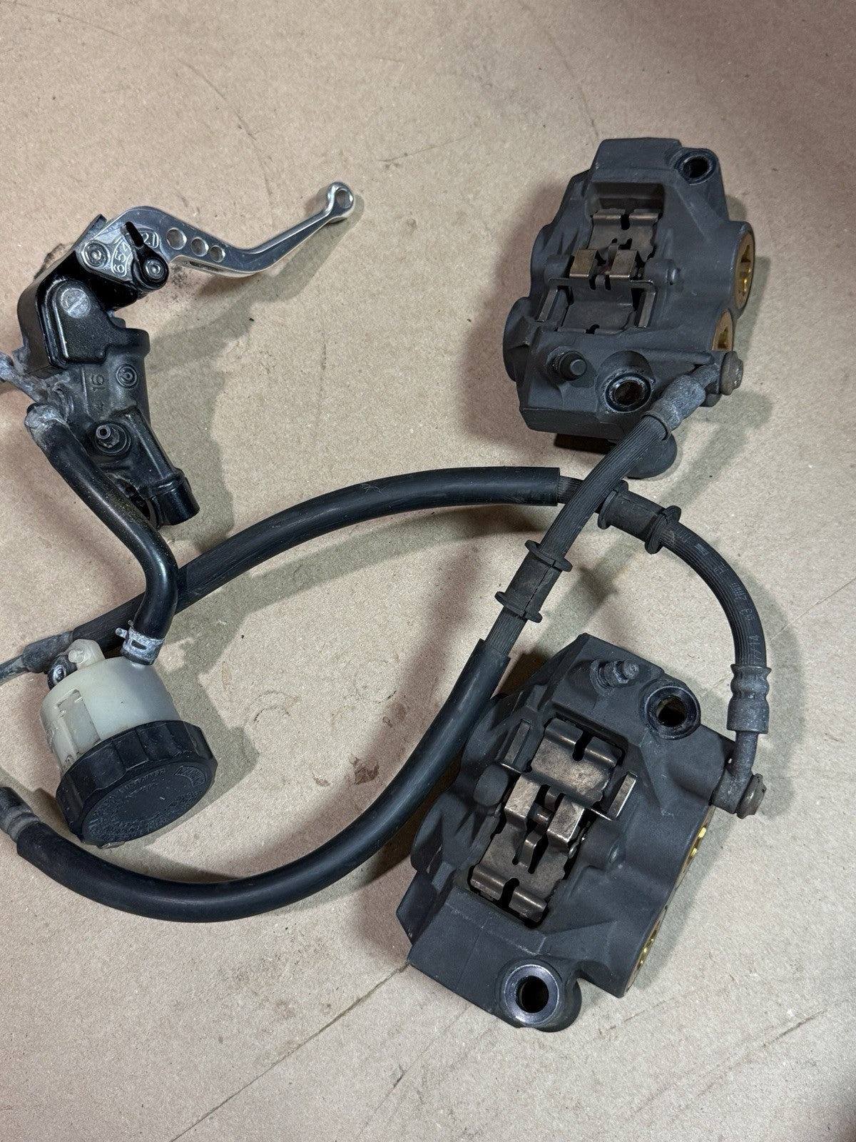 08-16 Yamaha YZF-R6 OEM Front Brake Calipers & Brembo Master Cylinder 2008-2016