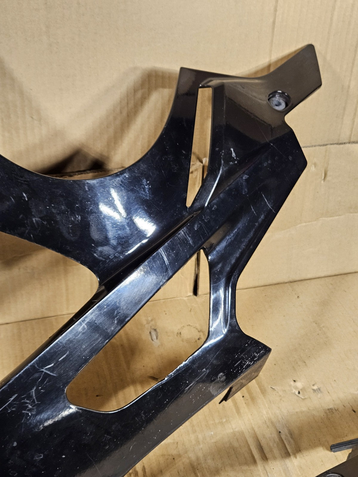 2012 BMW S1000RR OEM Lower Side Underpanel Fairing Trim Left Right Pair Black6