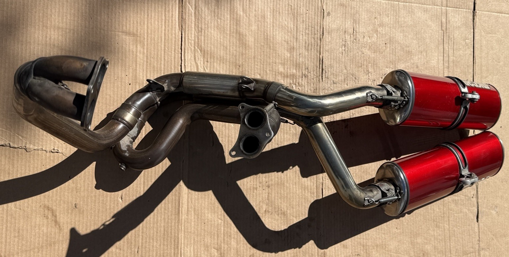 2000-2002 Ducati 748 748S Micron Slip On Exhaust Silencers Mufflers Pair Headers0