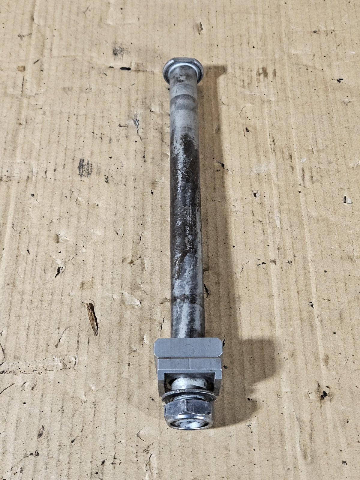  2013-2020 Honda CBR600RR Rear Axle with Chain adjuster blocks OEM Genuine0