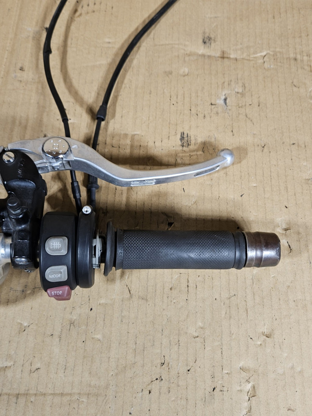 09-14 BMW S1000RR OEM Right Clip On Throttle Brake Master Cylinder Heated Grip14