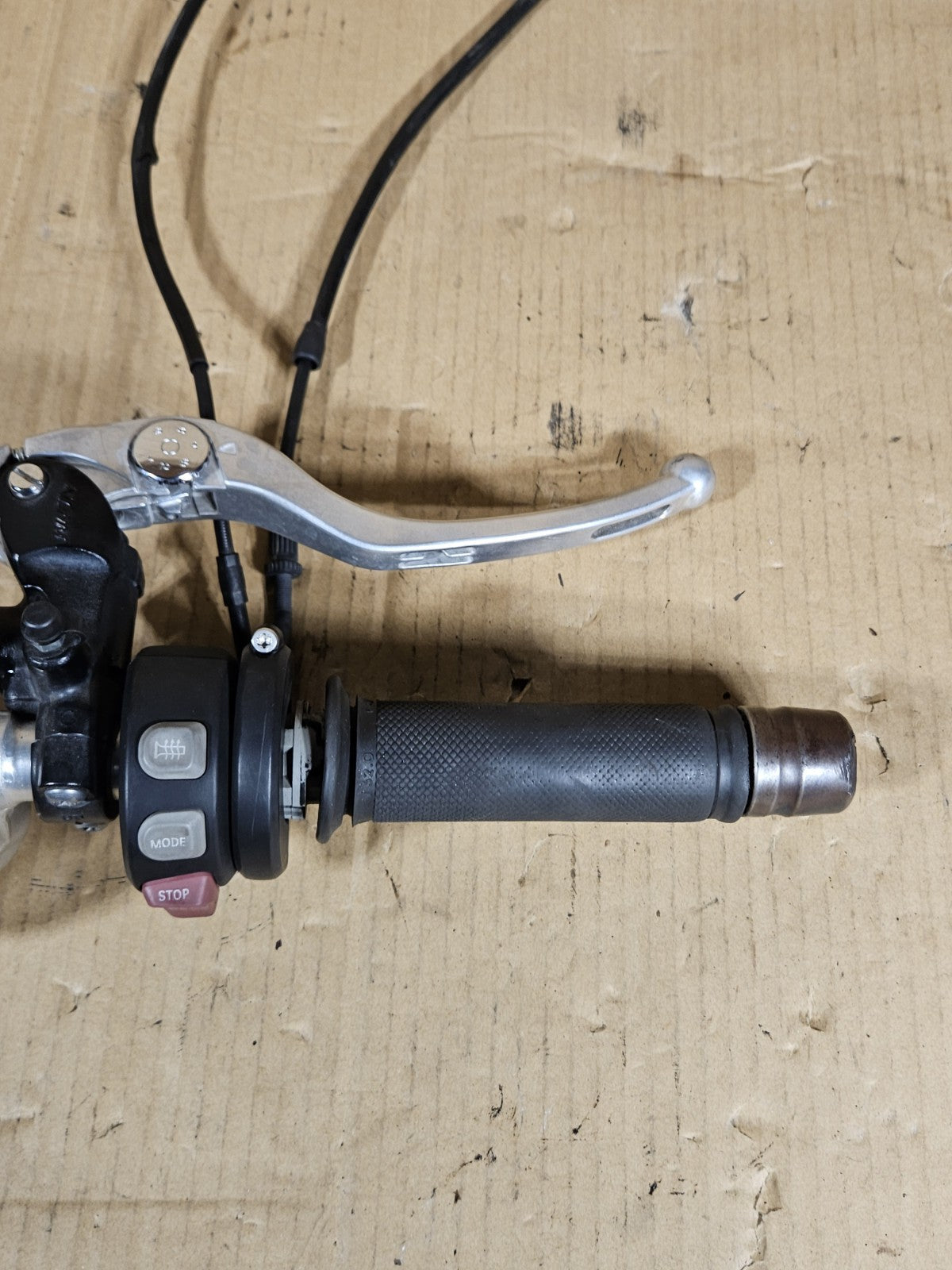 09-14 BMW S1000RR OEM Right Clip On Throttle Brake Master Cylinder Heated Grip14